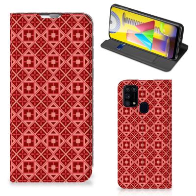 Samsung Galaxy M31 | Hoesje met Magneet | Batik Rood