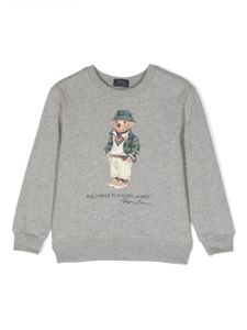 POLO RALPH LAUREN KIDS sweat à imprimé Polo Bear - Gris