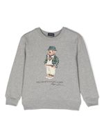 POLO RALPH LAUREN KIDS sweat à imprimé Polo Bear - Gris - thumbnail