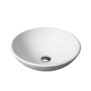 Waskom BWS 1 Kraangat 14x42x42 cm Rond Solid Surface Wit