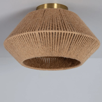 Plafondlamp bruin touw met E27 fitting modern 'Yorrick'