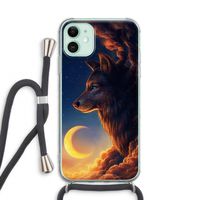 Night Guardian: iPhone 11 Transparant Hoesje met koord