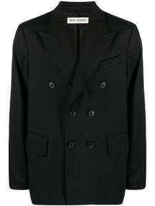 OUR LEGACY blazer Unconstructed à boutonnière croisée - Noir