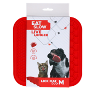 Eat Slow Live Longer Lick Mat Duo M Rood