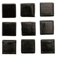 Glorex Hobby - mozaiek stenen/steentjes - zwart - 30x stuks - 20 x 20 x 2 mm - knutselen