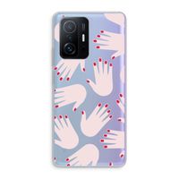 Hands pink: Xiaomi 11T Transparant Hoesje