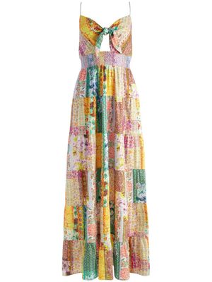 alice + olivia Maxi-jurk met patchwork - Geel