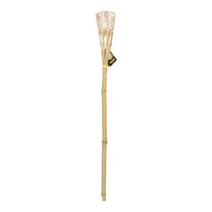 Bamboe tuinfakkel - citronella - met LED verlichting - 76 cm