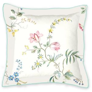 Pip Studio Fleur Grandeur Vierkant Sierkussen Wit (45x45 cm)