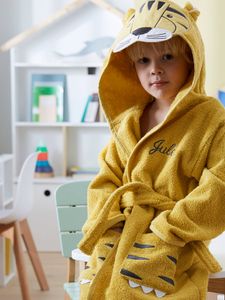 Kinderbadjas Tijger oker