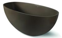 Vrijstaand Bad Luca Sanitair Vasca Solid Surface 180x80x60 cm incl. Afvoerset Castagno Luca Sanitair