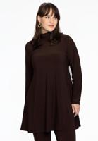 Yoek Tuniek met col wide bottom | Bruin | Maat 38/40