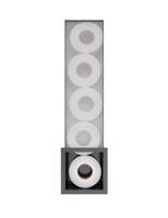 Hotbath &MORE Inbouw reserverol houder voor 6 rollen 16x60x14cm Geborsteld Zwart PVD