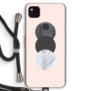Marmeren cirkels: Pixel 4a 5G Transparant Hoesje met koord