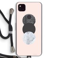 Marmeren cirkels: Pixel 4a 5G Transparant Hoesje met koord