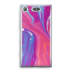 Paarse stroom: Sony Xperia XZ1 Compact Transparant Hoesje