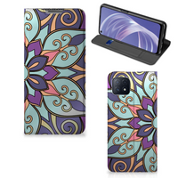 OPPO A73 5G Smart Cover Purple Flower - thumbnail