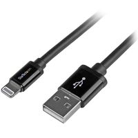 StarTech.com 2 m lange zwarte Apple 8-polige Lightning-connector naar USB-kabel voor iPhone / iPod / iPad - thumbnail