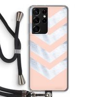 Marmeren pijlen: Samsung Galaxy S21 Ultra Transparant Hoesje met koord