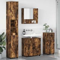 Badkamermeubelset met lade 4 pcs Gerookt eiken 61 x 35 x 64 cm