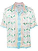 Casablanca chemise Ping Pong en soie - Bleu - thumbnail