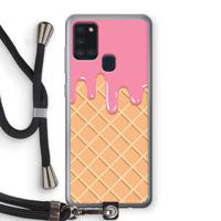 Ice cream: Samsung Galaxy A21s Transparant Hoesje met koord