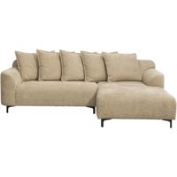 Leen Bakker - Bank Elsa Met Chaise Longue Rechts - Stof - Taupe - 177x246x84 Cm