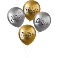 Ballonnen Metallic &apos;Cheers&apos; (4st)