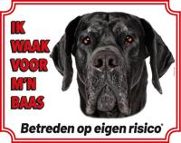 Deense Dog Zwart Waakbord Deense Dog Zwart Waakbord