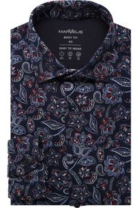 Marvelis Performance Body Fit Jersey shirt marine, Paisley