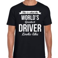 Worlds greatest driver t-shirt zwart heren - Werelds grootste coureur cadeau - thumbnail