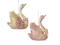 Orn.plc zwaan roze l8cm - Kurt s adler