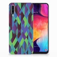 Samsung Galaxy A50 | TPU Hoesje | Abstract Green Blue