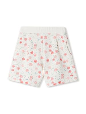 Bonpoint short à imprimé Cornelia Cherry - Blanc