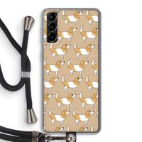 Doggy: Samsung Galaxy S21 Plus Transparant Hoesje met koord Doggy: Samsung Galaxy S21 Plus Transparant Hoesje met koord