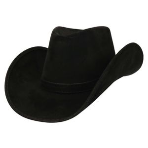 Boland Carnaval verkleed Cowboy hoed Nebraska - zwart - voor volwassenen - Western/explorer thema   -