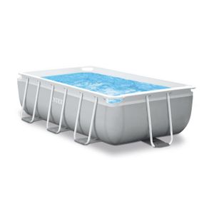 Intex opzetzwembad met pomp en ladder Prism Frame 400 x 200 x 100 cm grijs