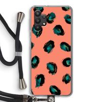 Pink Cheetah: Samsung Galaxy A32 5G Transparant Hoesje met koord