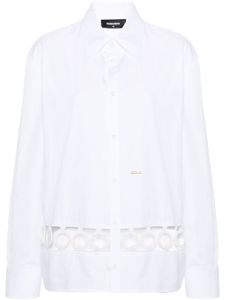 DSQUARED2 chemise à anneaux métalliques - Blanc