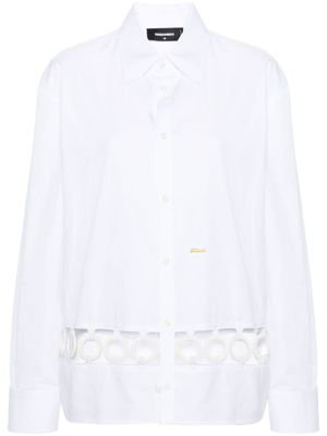 DSQUARED2 chemise à anneaux métalliques - Blanc
