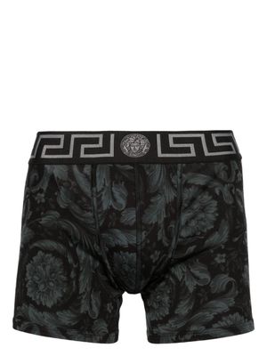 Versace boxer à motif baroque - Noir