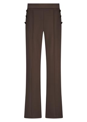Tramontana Technical Sweat Wide-leg Button C12-18-101 F Broek 002660-espresso