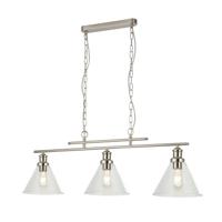 Searchlight HanglampPyramid 3-lichts mat zilver - 1277-3SS