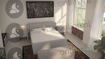 Standaard boxspringset 140 x 200 cm- stofkleur 1734