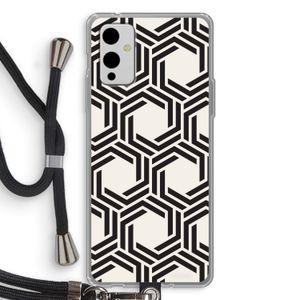 Geometrisch patroon: OnePlus 9 Transparant Hoesje met koord