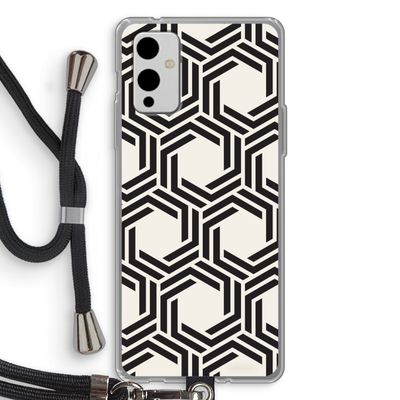 Geometrisch patroon: OnePlus 9 Transparant Hoesje met koord