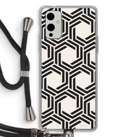 Geometrisch patroon: OnePlus 9 Transparant Hoesje met koord