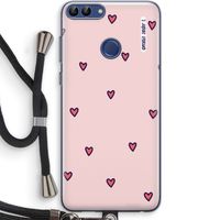 Hartjes: Huawei P Smart (2018) Transparant Hoesje met koord