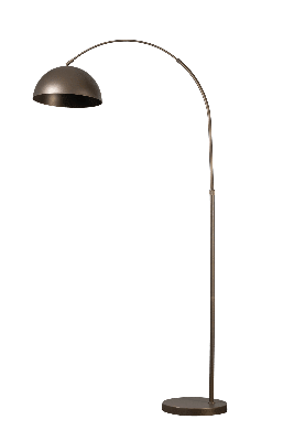 Vloerlamp Thijs anodic bruin 183 cm
