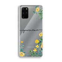 Gele bloemen: Samsung Galaxy S20 Plus Transparant Hoesje